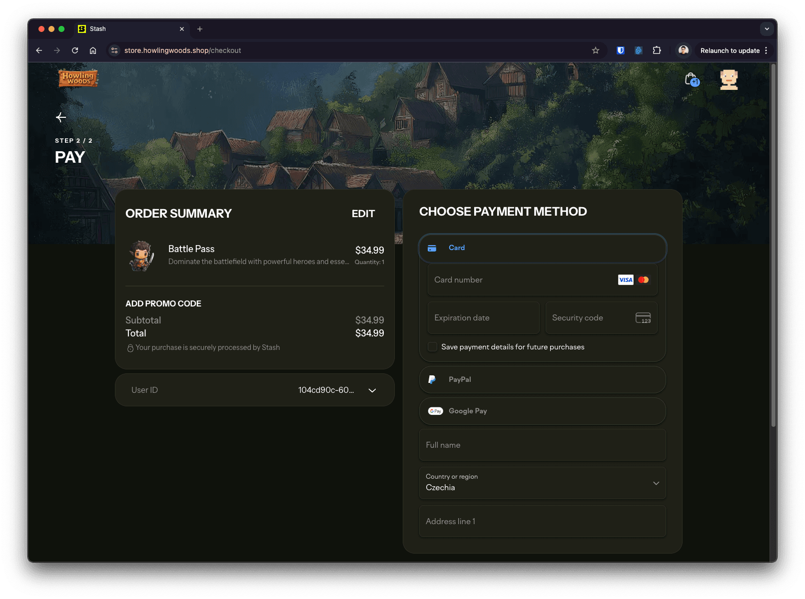 Stash Pay Web Integration